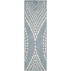 BELLA, BLUE / IVORY, 2'-3" X 7', Area Rug, BEL126A-27