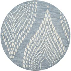 BELLA, BLUE / IVORY, 5' X 5' Round, Area Rug, BEL126A-5R