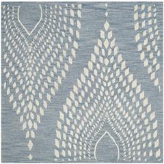 BELLA, BLUE / IVORY, 5' X 5' Square, Area Rug, BEL126A-5SQ