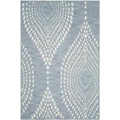 BELLA, BLUE / IVORY, 6' X 9', Area Rug, BEL126A-6