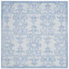 BELLA, BLUE, 5' X 5' Square, Area Rug, BEL127A-5SQ
