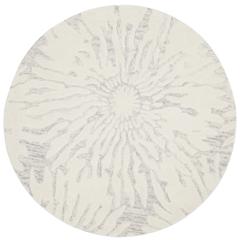 BELLA, SILVER / IVORY, 5' X 5' Round, Area Rug, BEL129A-5R