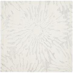 BELLA, SILVER / IVORY, 5' X 5' Square, Area Rug, BEL129A-5SQ