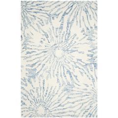 BELLA, DARK BLUE / IVORY, 6' X 9', Area Rug