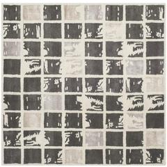 BELLA, DARK GREY / IVORY, 5' X 5' Square, Area Rug, BEL130A-5SQ