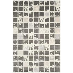 BELLA, DARK GREY / IVORY, 6' X 9', Area Rug, BEL130A-6