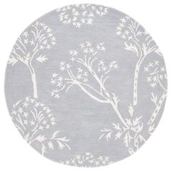 BELLA, LIGHT BLUE / IVORY, 5' X 5' Round, Area Rug, BEL131A-5R