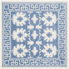 BELLA, BLUE / IVORY, 5' X 5' Square, Area Rug, BEL132A-5SQ