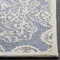 BELLA, BLUE / IVORY, 6' X 9', Area Rug, BEL134A-6