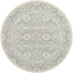 BELLA, GREY / IVORY, 5' X 5' Round, Area Rug, BEL134B-5R