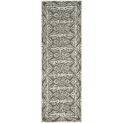BELLA, DARK GREY / IVORY, 2'-3" X 7', Area Rug, BEL134C-27