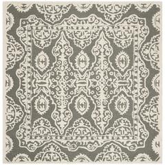 BELLA, DARK GREY / IVORY, 5' X 5' Square, Area Rug, BEL134C-5SQ