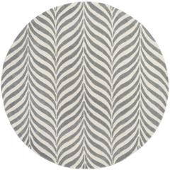 BELLA, IVORY / GREY, 5' X 5' Round, Area Rug, BEL135B-5R