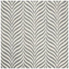 BELLA, IVORY / GREY, 5' X 5' Square, Area Rug, BEL135B-5SQ