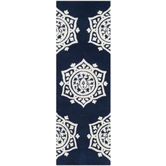 BELLA, NAVY / IVORY, 2'-3" X 7', Area Rug, BEL136B-27
