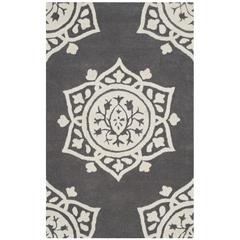 BELLA, DARK GREY / IVORY, 2'-6" X 4', Area Rug, BEL136C-24