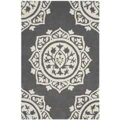 BELLA, DARK GREY / IVORY, 4' X 6', Area Rug, BEL136C-4