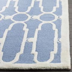 BELLA, BLUE / IVORY, 6' X 9', Area Rug, BEL137A-6