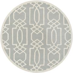 BELLA, GREY / IVORY, 5' X 5' Round, Area Rug, BEL138B-5R