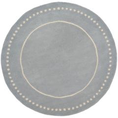 BELLA, LIGHT BLUE / IVORY, 5' X 5' Round, Area Rug, BEL151A-5R