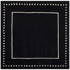 BELLA, BLACK / IVORY, 5' X 5' Square, Area Rug, BEL151E-5SQ