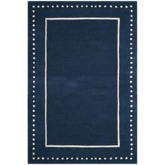 BELLA, NAVY BLUE / IVORY, 4' X 6', Area Rug