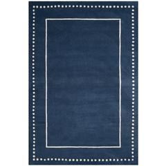 BELLA, NAVY BLUE / IVORY, 6' X 9', Area Rug