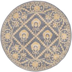 BELLA, BLUE / GOLD, 5' X 5' Round, Area Rug