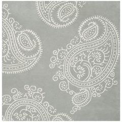 BELLA, GREY / IVORY, 5' X 5' Square, Area Rug, BEL153A-5SQ