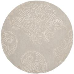 BELLA, SILVER / BEIGE, 5' X 5' Round, Area Rug