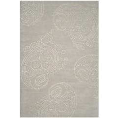 BELLA, SILVER / BEIGE, 6' X 9', Area Rug