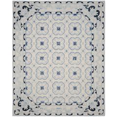 BELLA, IVORY / BLUE, 8' X 10', Area Rug, BEL154A-8