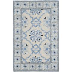 BELLA, IVORY / BLUE, 2'-6" X 4', Area Rug, BEL155A-24