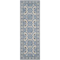 BELLA, IVORY / BLUE, 2'-3" X 7', Area Rug, BEL155A-27