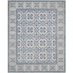 BELLA, IVORY / BLUE, 8' X 10', Area Rug, BEL155A-8
