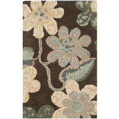 BELLA, BROWN / MULTI, 2'-6" X 4', Area Rug