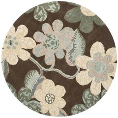 BELLA, BROWN / MULTI, 5' X 5' Round, Area Rug