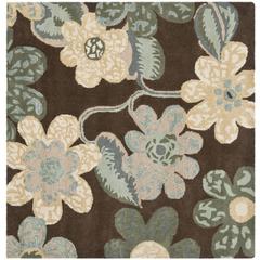 BELLA, BROWN / MULTI, 5' X 5' Square, Area Rug