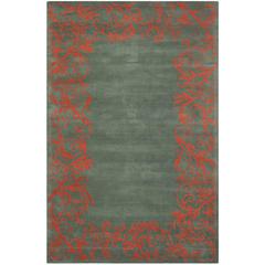 BELLA, BLUE / CORAL, 6' X 9', Area Rug