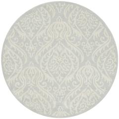 BELLA, SILVER / IVORY, 5' X 5' Round, Area Rug, BEL445A-5R
