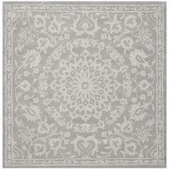 BELLA, GREY / SILVER, 6' X 6' Square, Area Rug