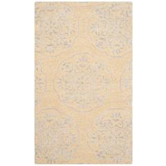 BELLA, BEIGE / SILVER, 3' X 5', Area Rug