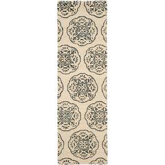 BELLA, IVORY / CHARCOAL, 2'-3" X 8', Area Rug