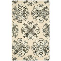 BELLA, IVORY / CHARCOAL, 5' X 8', Area Rug