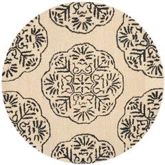 BELLA, IVORY / CHARCOAL, 5' X 5' Round, Area Rug