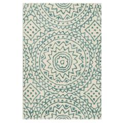 BELLA, IVORY / BLUE, 2' X 3', Area Rug, BEL915A-2