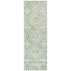 BELLA, IVORY / BLUE, 2'-3" X 7', Area Rug, BEL915A-27