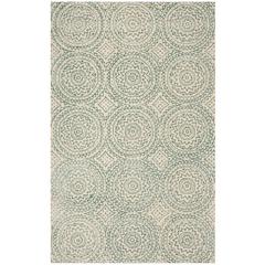 BELLA, IVORY / BLUE, 5' X 8', Area Rug, BEL915A-5