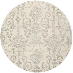 BELLA, IVORY / GREY, 5' X 5' Round, Area Rug, BEL917A-5R