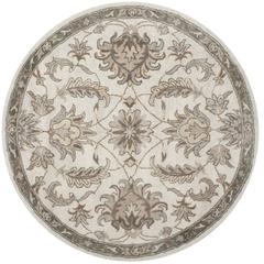 BELLA, IVORY / LIGHT GREY, 5' X 5' Round, Area Rug
